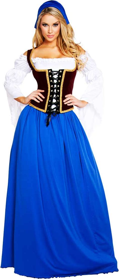 Sexy Medieval Wench Maiden Off Shoulder Blouse Renaissance Costume Adult Women