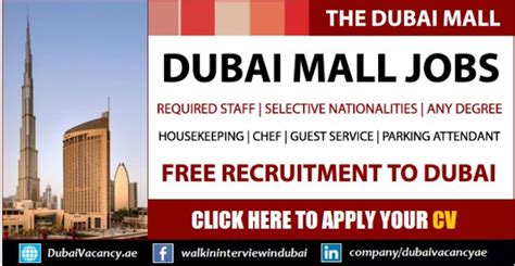 Dubai Mall Vacancies 2022 Job Point4pk