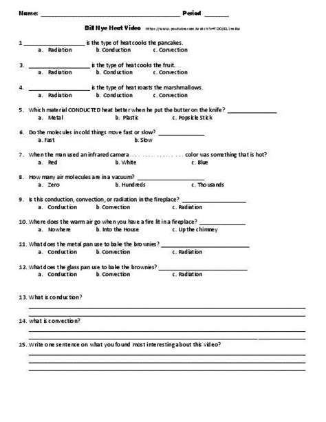 Answers are on the video at approximately the time indicated. Bill Nye Chemical Reactions Worksheet Answers Pdf ...