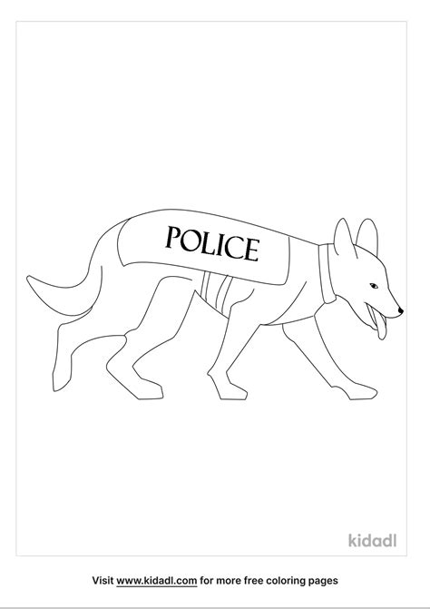 Free Police Dog Coloring Page Coloring Page Printables Kidadl