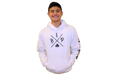 Cotton Hoodie White Featuring The New X Logo Youth Ireland Boys Merch