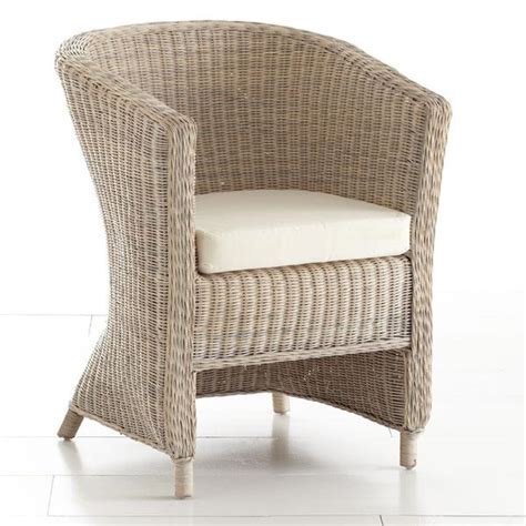 Lovely vintage wicker braided arm lounge chair by wicker works (sticker is present on chair). Wicker Arm Chair - Whitewash - Chairs - Wisteria