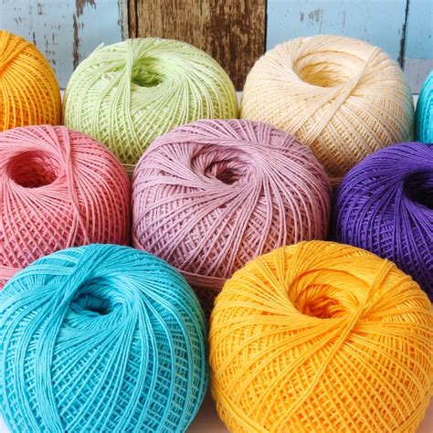 Crochet Thread Size 5 Mercerized Cotton Knitting Yarn Etsy