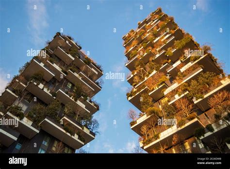 The Famous Bosco Verticale Buildings In Milan Designed By The