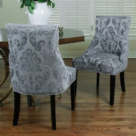 Madison Grey Fan Damask Chair 2 Pack Chair Side Chairs Living Room