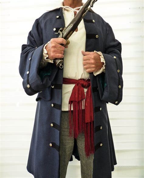 Mens Blue Pirate Costume Frock Coatjack Sparrow Captain Etsy Uk