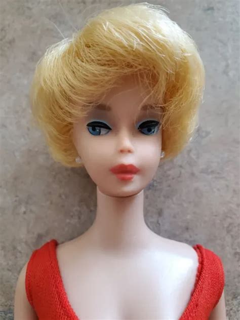 Vintage 1958 Mattel Barbie Midge Doll Blonde Bubble Cut Japan Nice 136