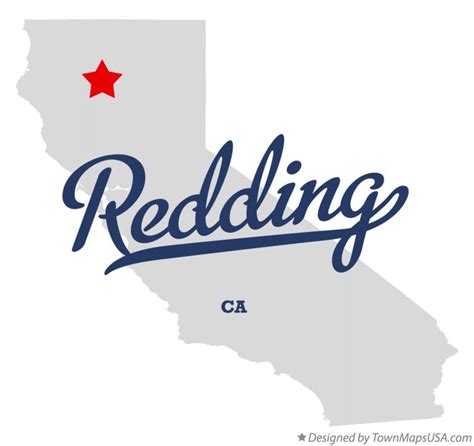 Map Of Redding Ca California