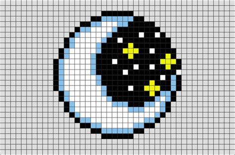Remix the project to begin 2. Moon Pixel Art | Pixel art grid, Pixel art pattern, Pixel ...
