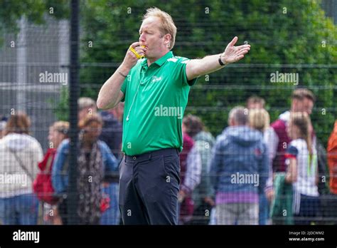 AMERSFOORT, NETHERLANDS - JUNE 19: referee of KNHB during the NK Jong