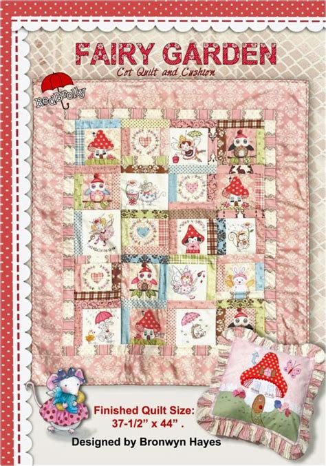 Garden quilt measures 52 1/2 x 64 1/2. "Fairy Garden" Quilt | Quilt patterns, Quilts, Red brolly