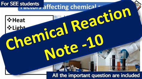 Chemical Reaction Note Science Note 10 Youtube