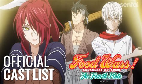 You are watching japanese cartoon. Food Wars!: The Fourth Plate Official English Dub Cast List