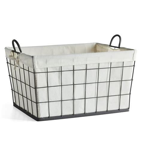 Better Homes And Gardens Antique Gray Wire Laundry Basket With Removable