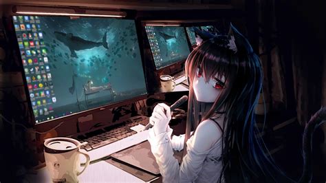 Anime Gamer Girl Wallpaper 4k 1280x720 Download Hd Wallpaper