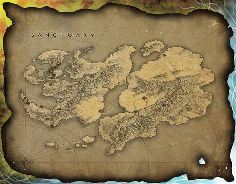 Diablo Map The World Of Sanctuary Poster Etsy Uk