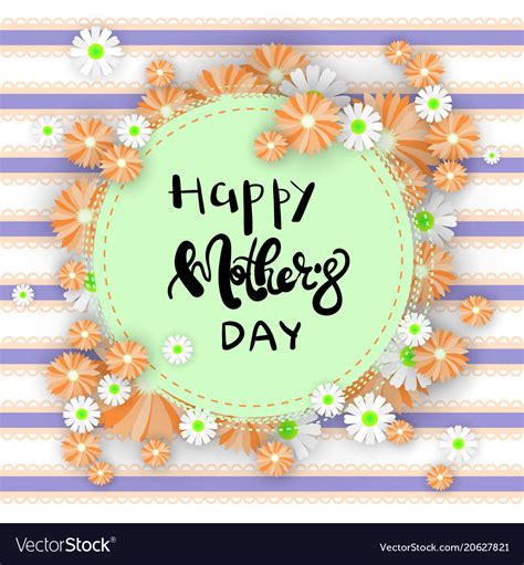 happy mothers day greeting card background with vector image