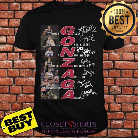 Gonzaga and baylor were the top two teams in the associated press preseason men's college poll alert: Gonzaga Basketball All Team Signature Shirt - Closet Shirts