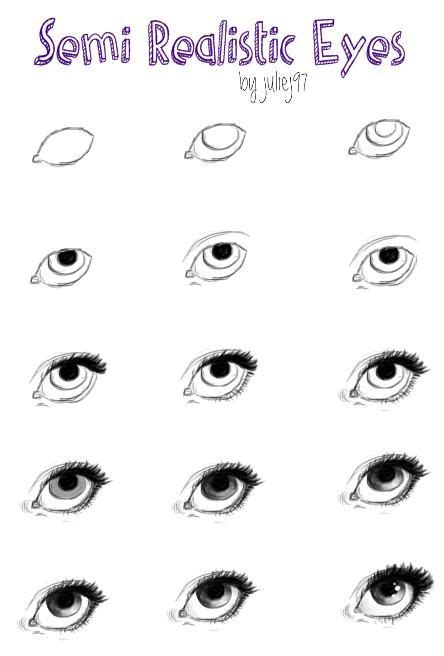 How To Draw Semi Realistic Anime Eyes