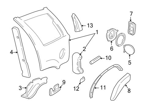 Engine control module, fuel pump module, oil pressure. 2000 GMC Jimmy Quarter Panel (Rear). 4 DOOR. 4 DOOR, w/o ...