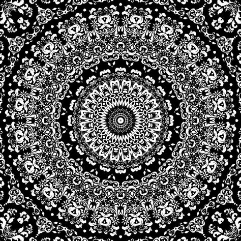 Black And White Mandala Pattern Stock Illustration Illustration Of