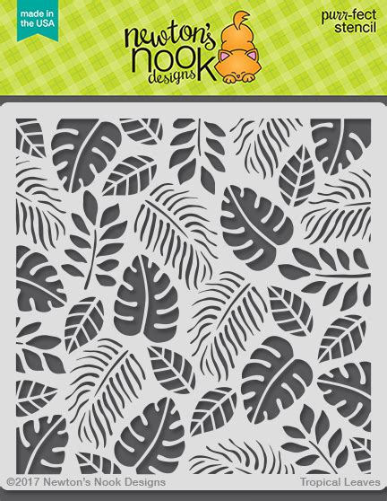 Tropical Leaves Stencil 12627