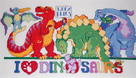 △▲△ pattern information △▲△ fabric: XS--Dinosaurs on Pinterest | Dinosaurs, Cross Stitches and ...