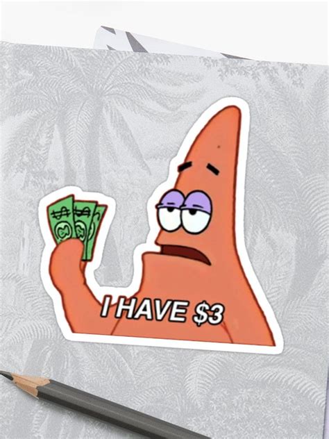Patrick Star Meme Sticker By Indieguo Redbubble Meme Stickers