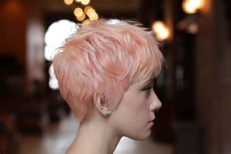 Pastel Pink Pixie By Jess Pink Short Hair Short Hair Styles Poofy Hair