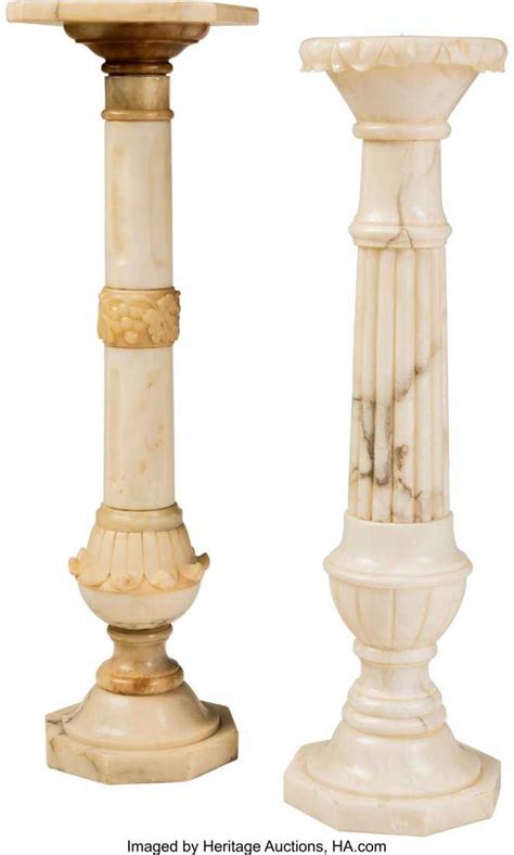 62050 A Group Of Three Marble Sculpture Pedestals Lat