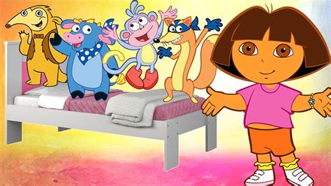 Dora The Explorer Jump On Nursery Rhyme Five Little Monkeys Jumping On