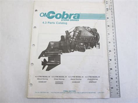 Omc Cobra Stern Drive 43l Parts Catalog 985758 Green Bay Propeller
