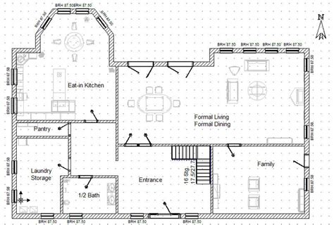 Example Of A Real Architectural Floor Plan Using A Geometric Point