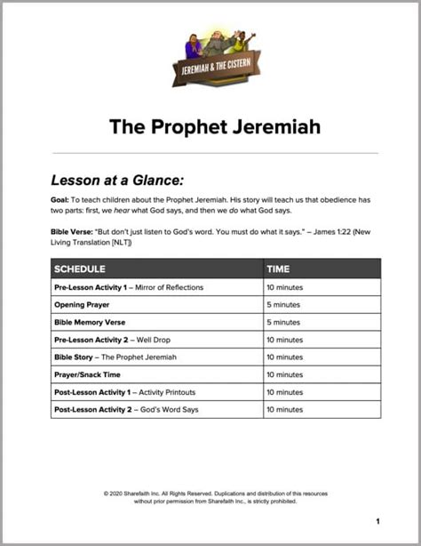 Sharefaith Media Jeremiah 38 The Prophet Jeremiah Preschool