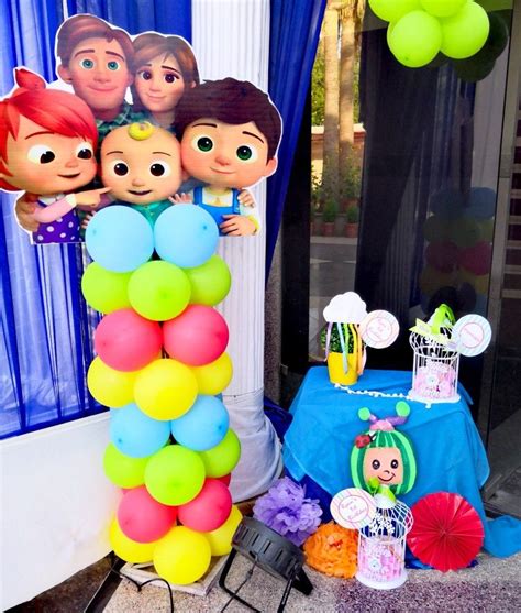 Cocomelon theme cake topper / cake centerpiece is perfect for a to decorate the themed cake digital file includes: styled by polkdotcelebrations | 1st birthday party themes ...