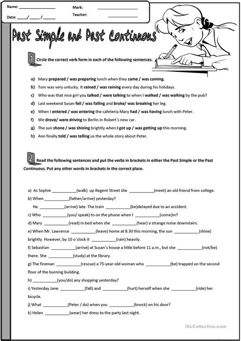 Simple Past Worksheets Printable