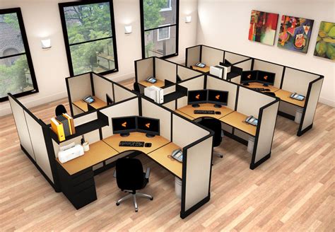 Corporate Office Furniture Cubicles 6x6 6x6x53