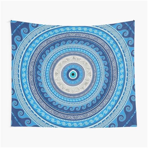 Greek Mati Mataki Matiasma Evil Eye Ornament 2 Tapestry For Sale