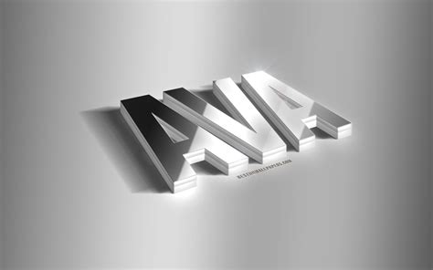 Download Wallpapers Ava Silver 3d Art Gray Background Wallpapers