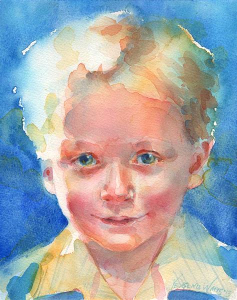 Simon A Watercolor Child Portrait Step By Step — Art By Yevgenia Watts