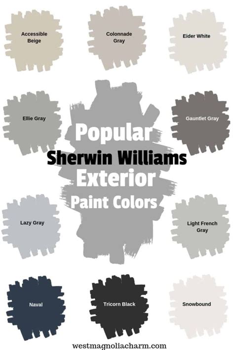 Achieve the perfect look with valspar's ultra™ paint—find it at lowe's Popular Sherwin Williams Exterior Paint Colors - West ...