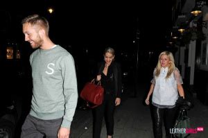 Ellie Goulding Joins Rita Ora And Calvin Harris For Dinner Leather Celebrities