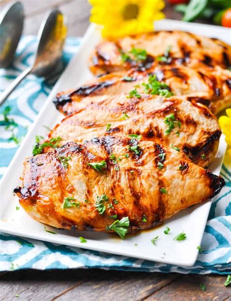 Just take some warm water, throw in a handful of salt, and soak your chicken breast. "No Work" Marinated Chicken - The Seasoned Mom
