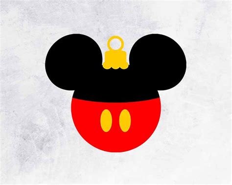 Disney Christmas Ornament Mickey Ears Svg Png Etsy