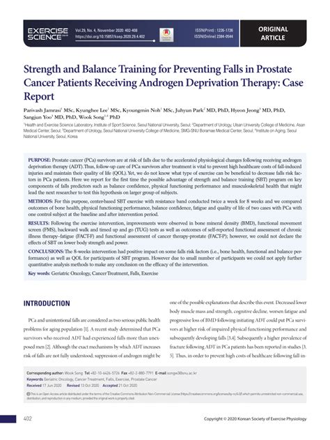 PDF Strength And Balance Training For Preventing Falls In Prostate Cancer Patients Receiving