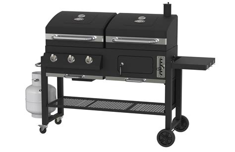 Revoace Dual Fuel Gas Charcoal Combo Grill Black With Stainless