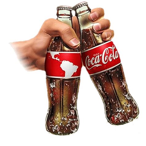 Hand Holding Coca Cola Bottles Transparent Png Stickpng