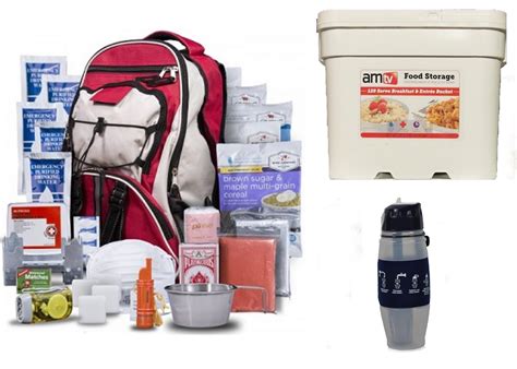 Amtv Survival Box 84 Serving Emergency Food Water Filter And Survival