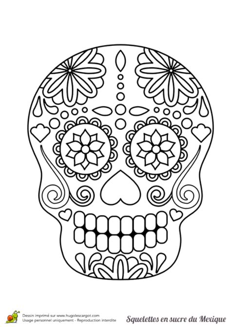 L'inspiration de ces têtes de mort barbus et moustachus vient de l'histoire du tatouage et le célèbre ainsi sur les vêtements. Coloriage squelette sucre fleurs | Coloriage halloween ...