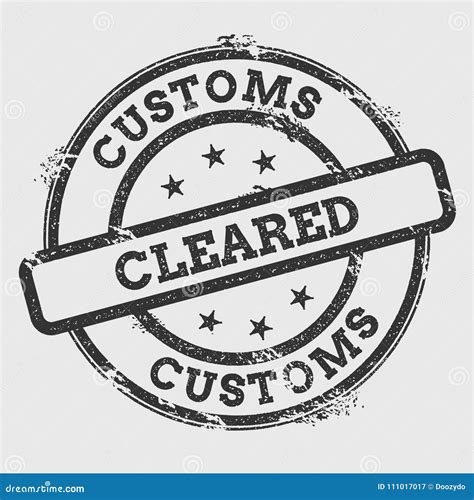 Customs Cleared Rubber Stamp Isolated On White Stock Vector